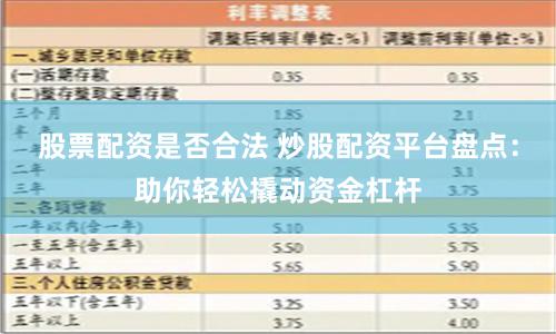 股票配资是否合法 炒股配资平台盘点：助你轻松撬动资金杠杆